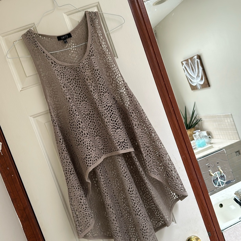 COMFY BRAND taupe tank topper small